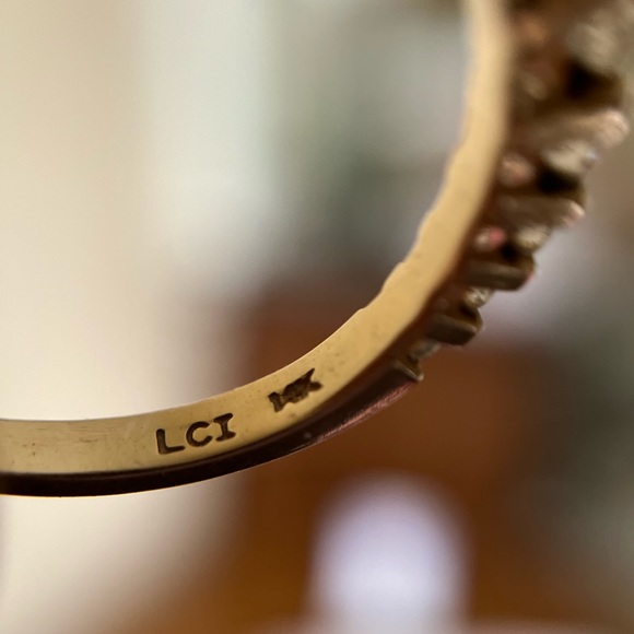 14K Solid Yellow Gold .75 CT Natural Diamond Ring Set Size 6 3/4 - Picture 4 of 8